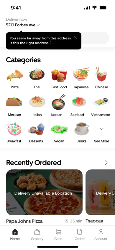 TO-BE — home screen GPS alert